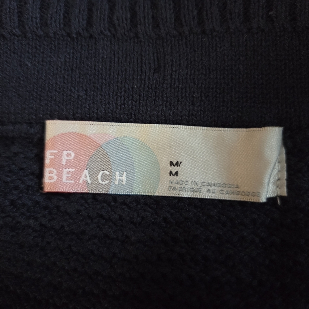 FREE PEOPLE BEACH Hailee Sweater Knit Maxi Skirt Navy Medium - Picture 5 of 7